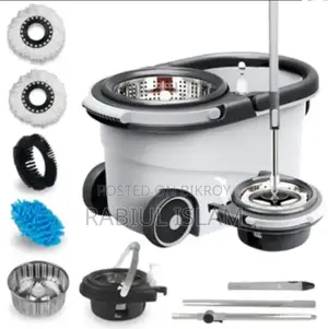 360° Spin Mop Bucket Set With Wheels | Floor Cleaning Mop With Basket