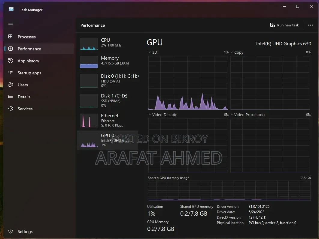 Desktop Computer 16GB Intel Core i3 HDD+SSD 256GB