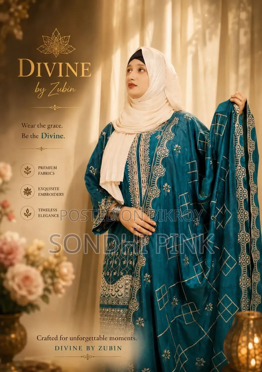 Unique Elegant Dress. Premium Jorjet. Kamij Salwar Both Inner Added.