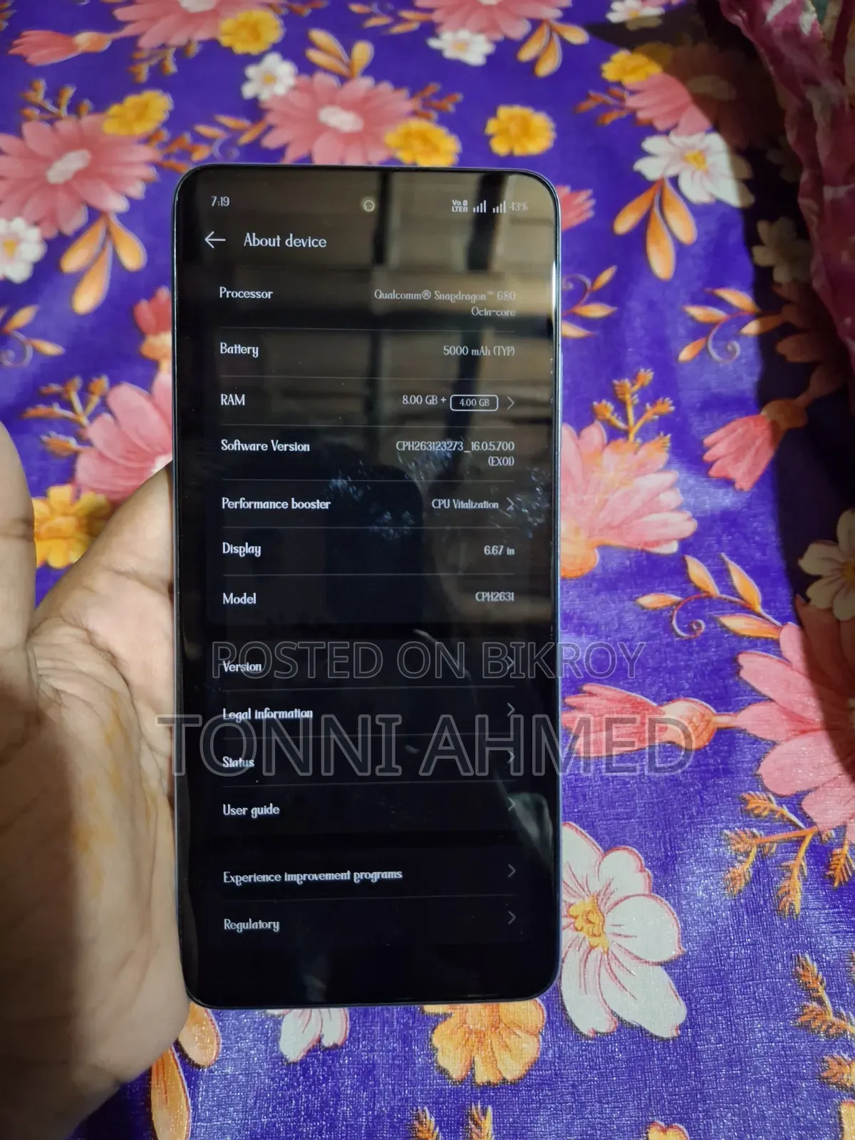 Oppo A60 256 GB Blue