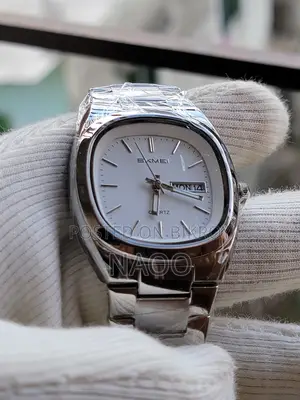 Skmei Quartz Men's Watch Silver Stainless Steel Strap With White Dial