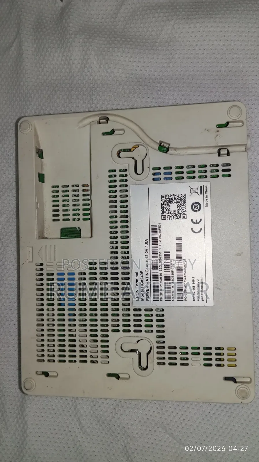 এই Router Onu টি বিক্রয় করা হবে
