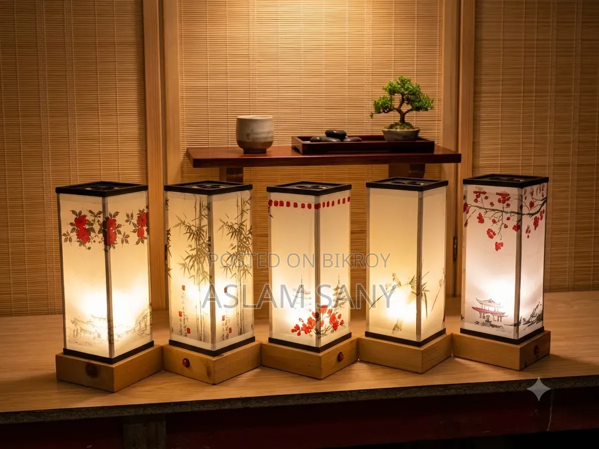 Japanese Style Shoji Lamp Rechargeable