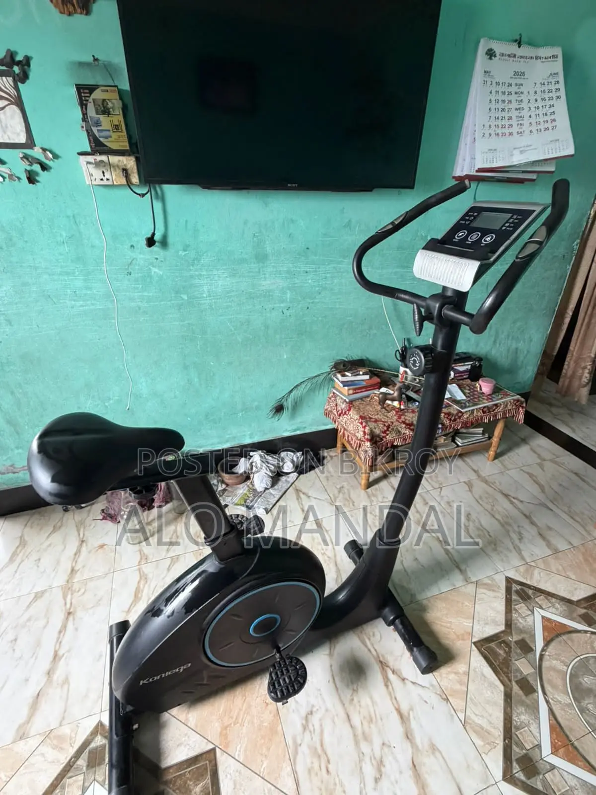 কালো এক্সারসাইজ বাইক/ জিম সাইকেল