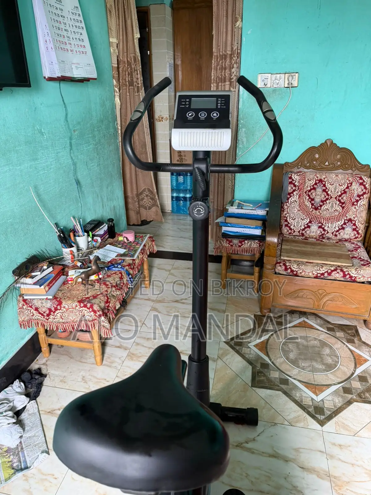 কালো এক্সারসাইজ বাইক/ জিম সাইকেল