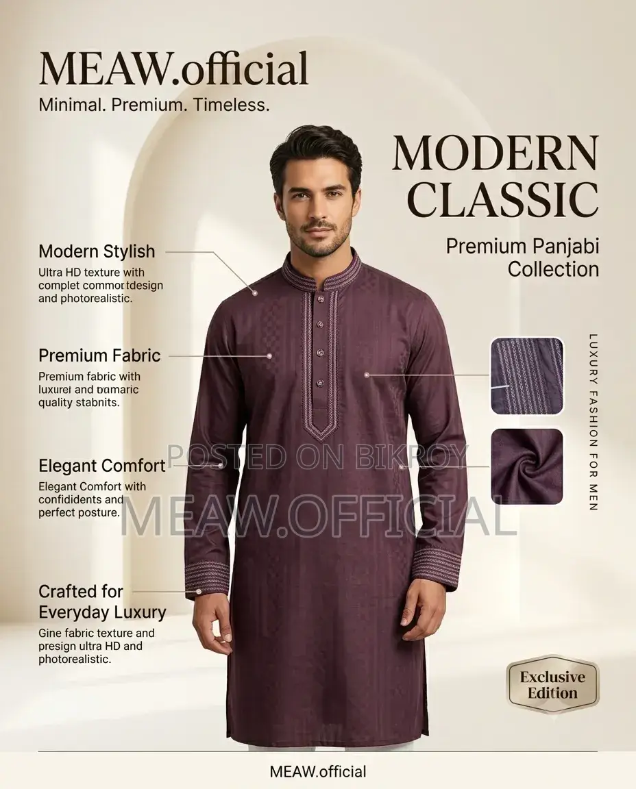 Exclusive Star Panjabi | Premium Tencel Cotton | Embroidered