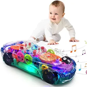 Gear Racing Car Universal Walking Lighting Music Electric Toy