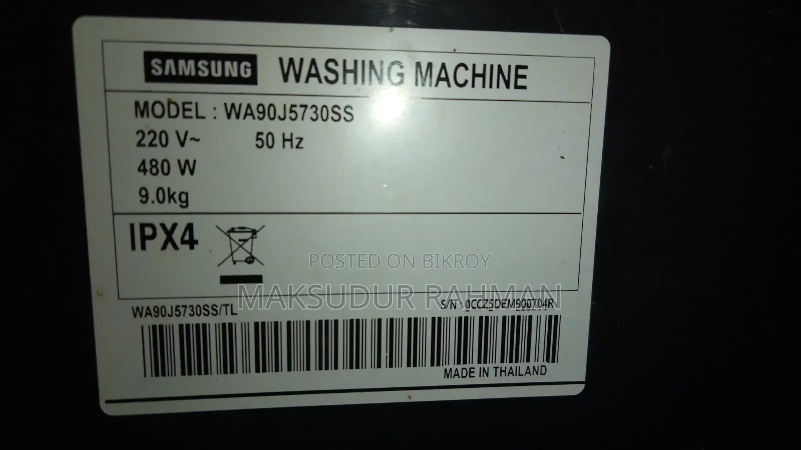 Samsung 9kg Fully Automatic Top Load Washing Machine for Sale