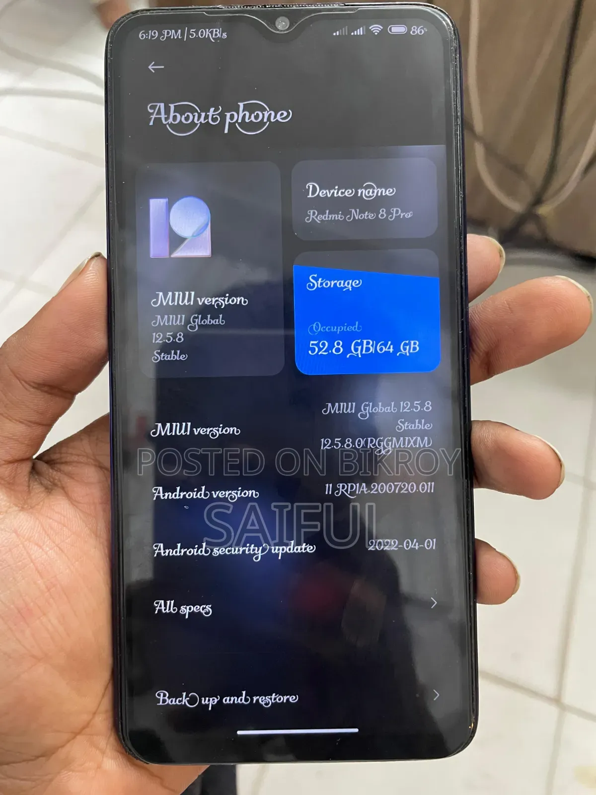 Xiaomi Redmi Note 8 Pro 64 GB Blue