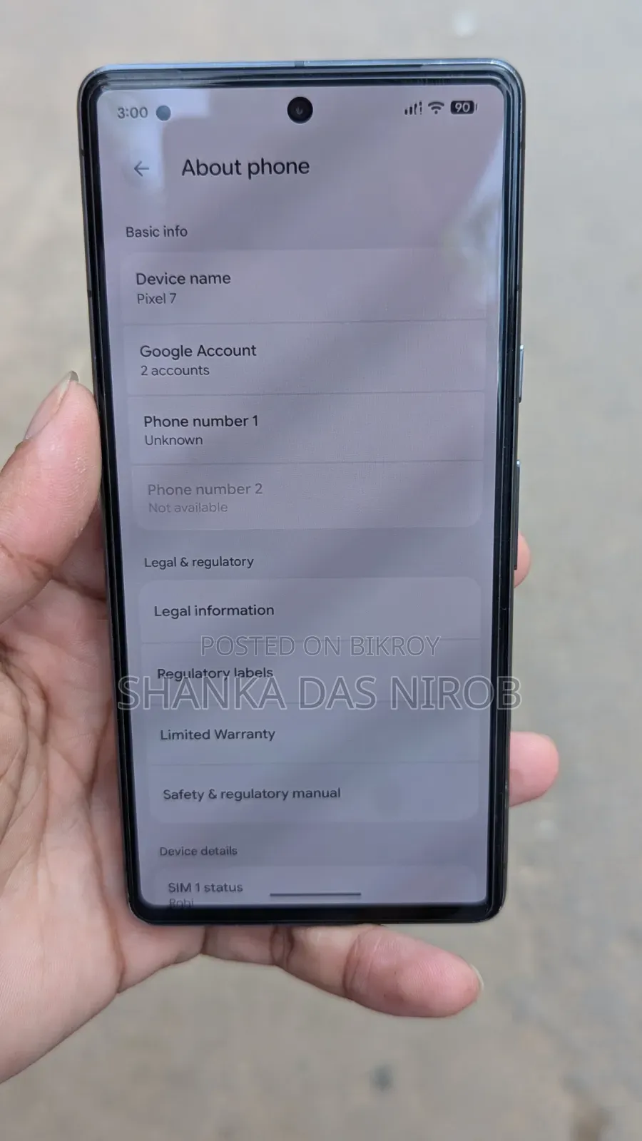 Google Pixel 7 128 GB Black