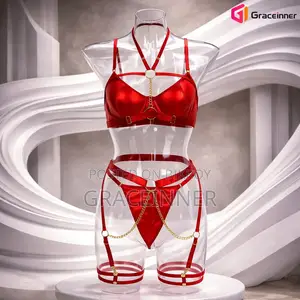Silk Cotton Lace Suspender Lingerie Set for Women | Bikini Style