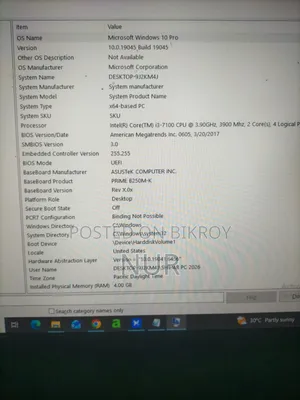 Desktop Computer Asus A4110 4GB Intel Core I7 SSD 2T