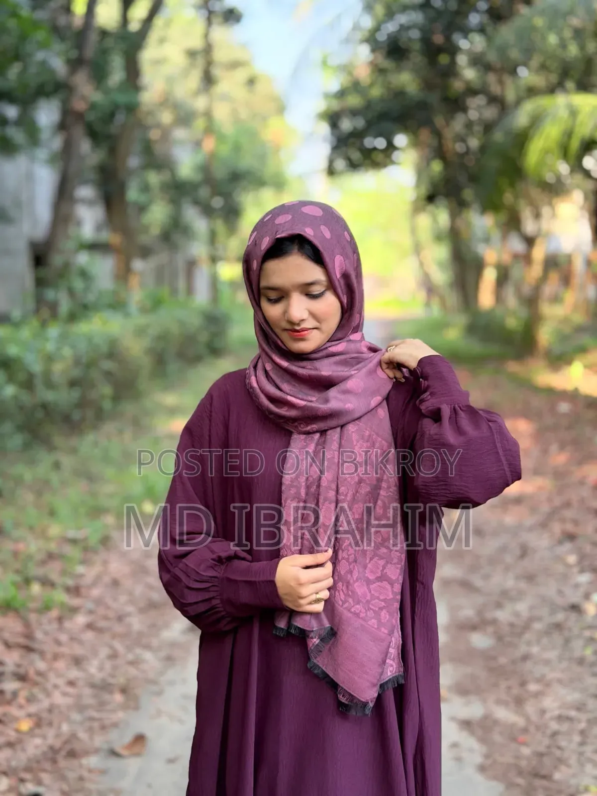 Elegant Purple Designer Borka – Cy Fabric