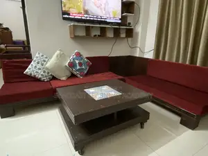L Sofa Set for Sale (Solid Wood Corner Sofa)
