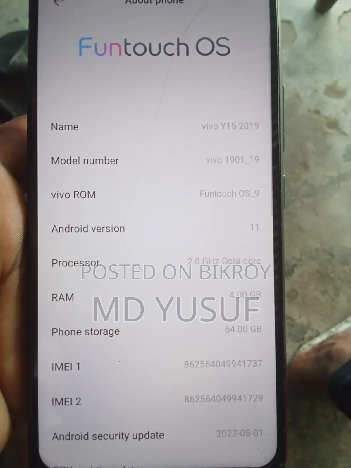 Vivo Y15 64 GB Rose Gold