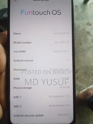 Vivo Y15 64 GB Rose Gold