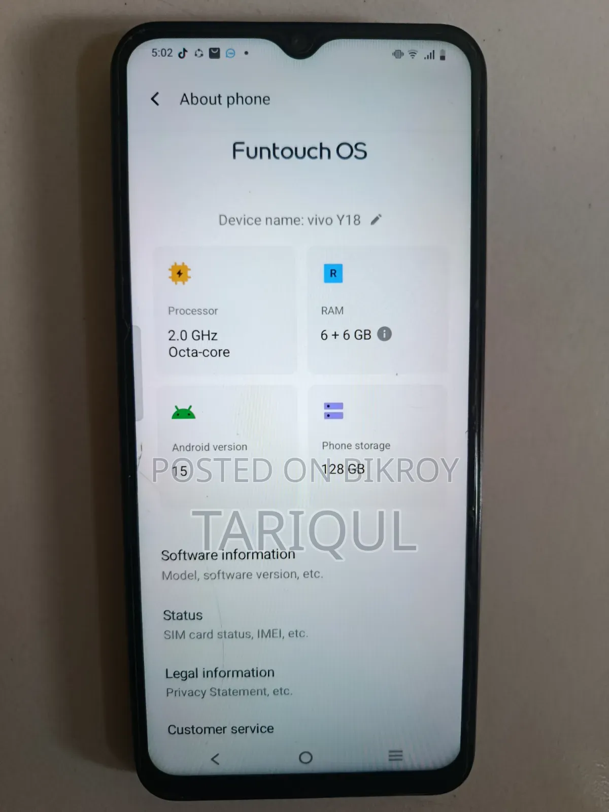 Vivo Y18 128 GB Black