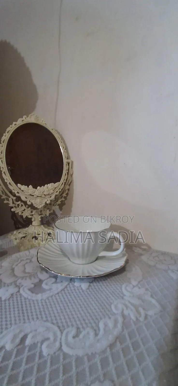 Ceramic Cup With Plate and Free Spoon