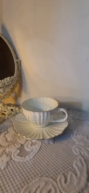 Ceramic Cup With Plate and Free Spoon