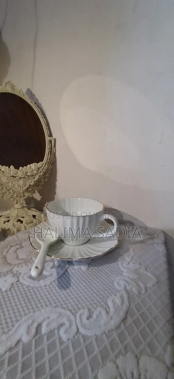 Ceramic Cup With Plate and Free Spoon