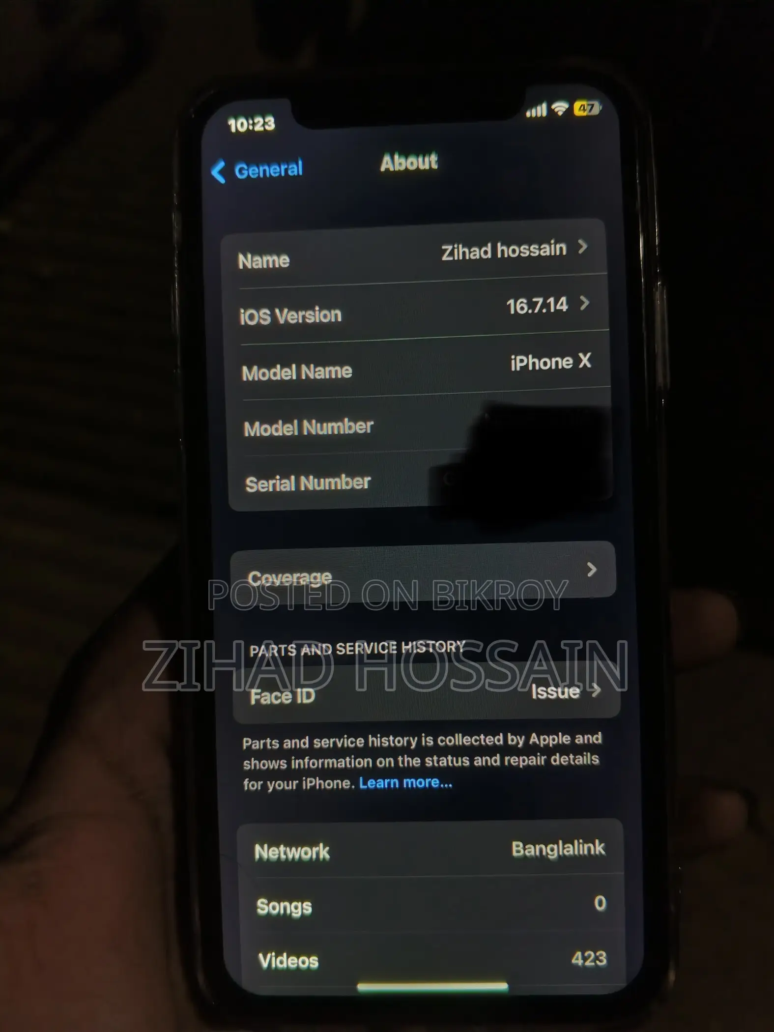 Apple iPhone X 256 GB Black