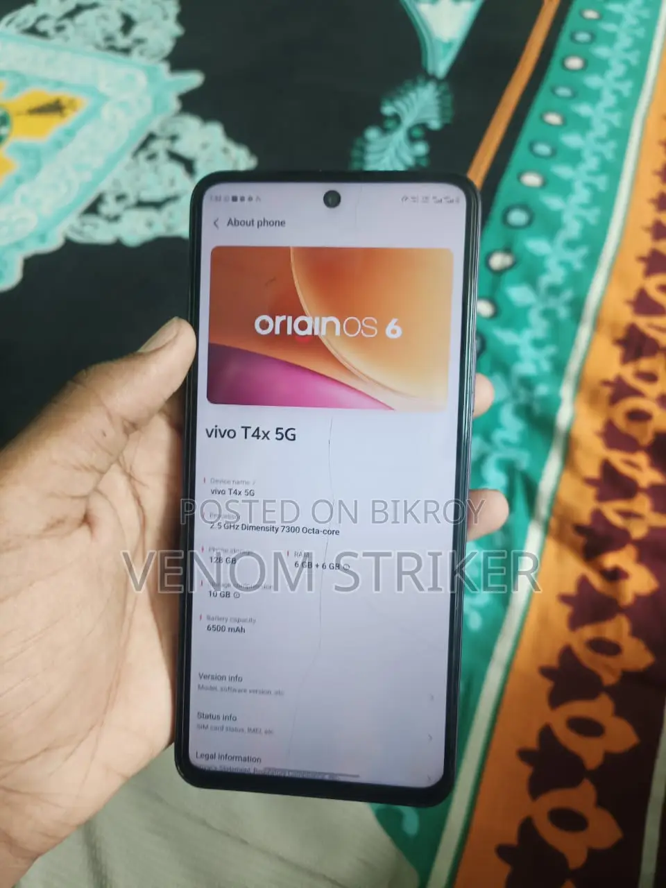 Vivo T4x 128 GB Black