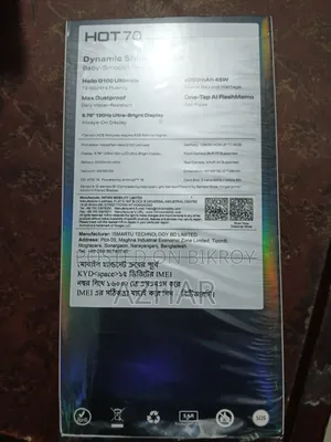 New Infinix Hot 70 128 GB Black