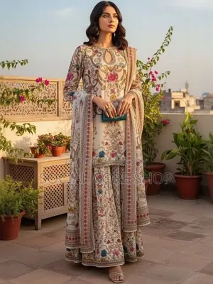 Premium Silk Digital Print Three-Piece