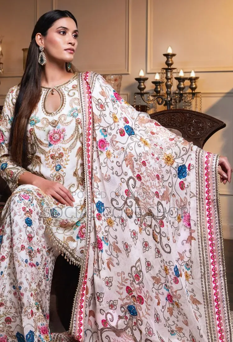 Premium Silk Digital Print Three-Piece