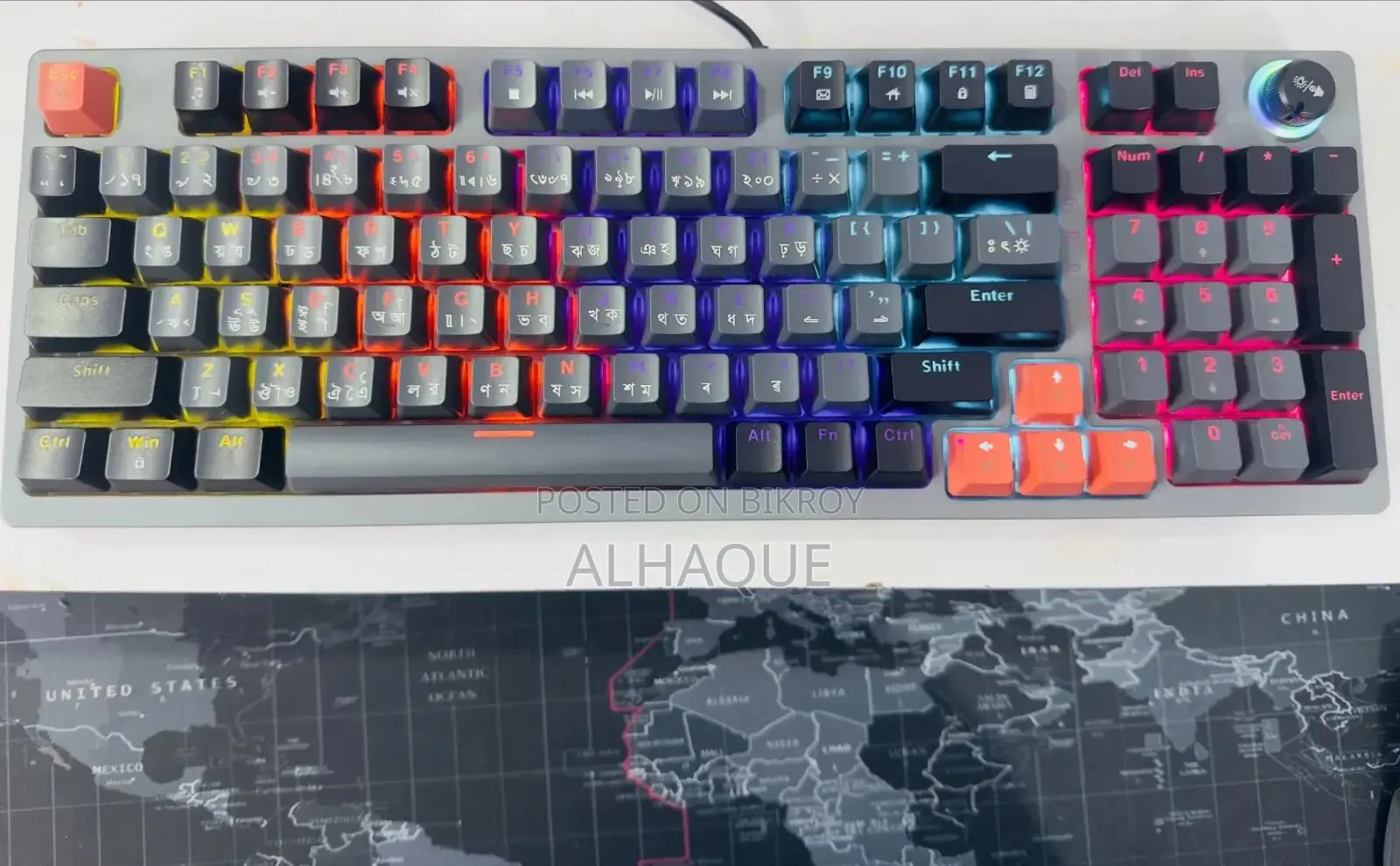 Jadel Kl-114 RGB Gaming Mechanical Keyboard - Red