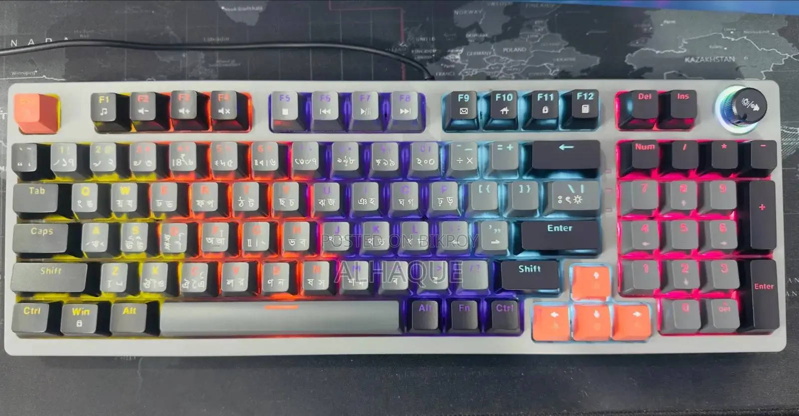 Jadel Kl-114 RGB Gaming Mechanical Keyboard - Red