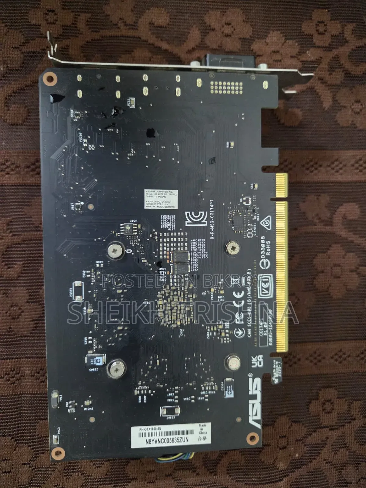 Asus Gtx 1650 4gb Gddr5 Graphics Card For Sale
