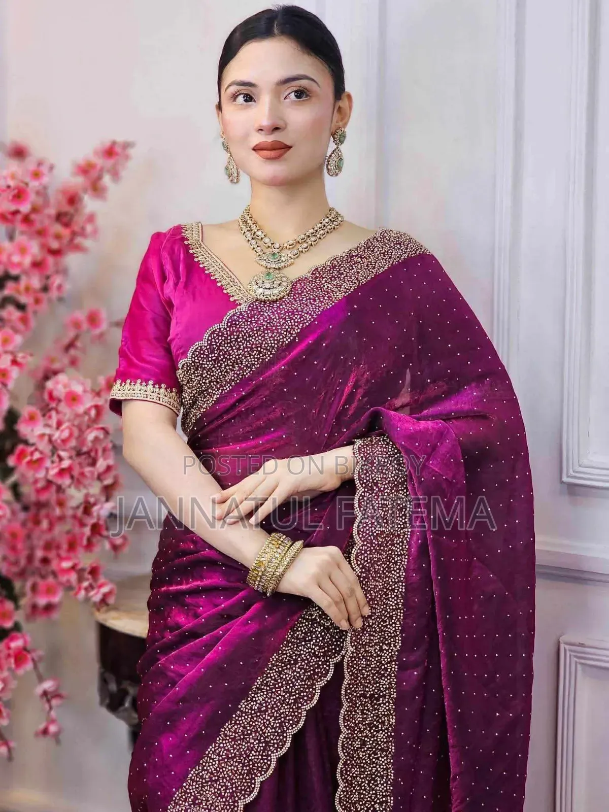 স্টোন ওয়ার্ক শাড়ি কালেকশন
