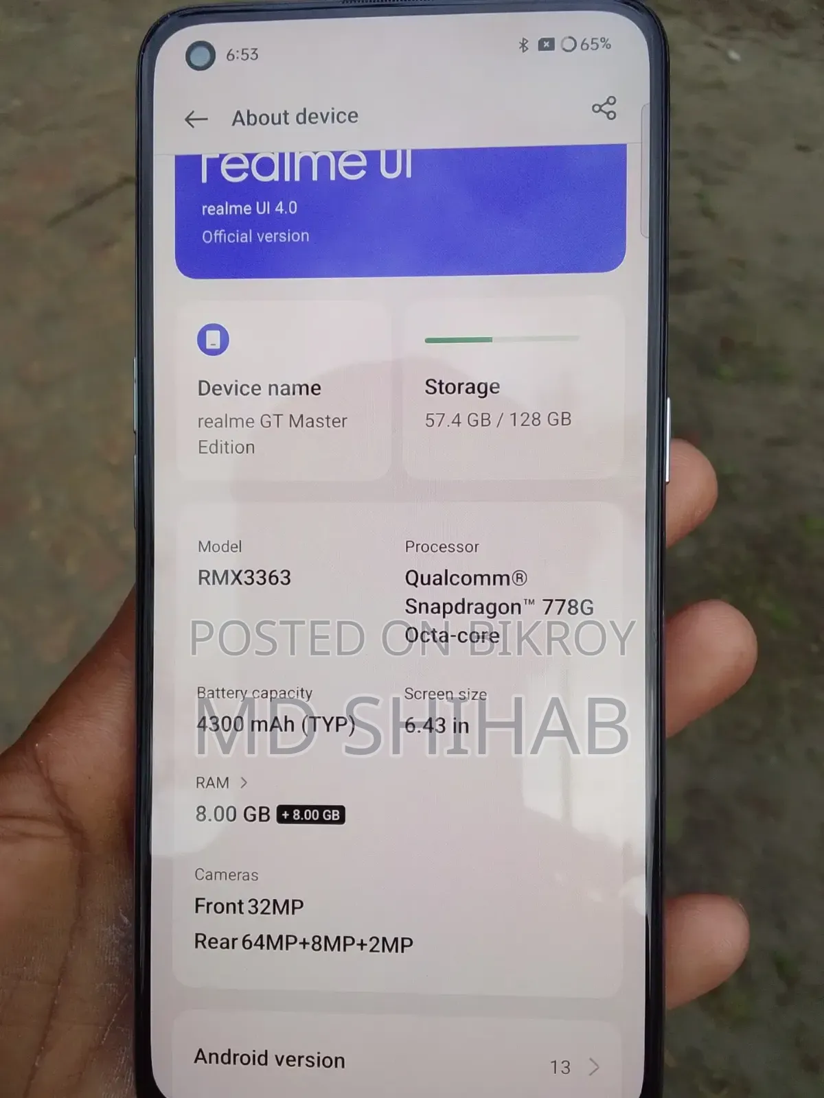 Realme GT Master Edition 128 GB Black
