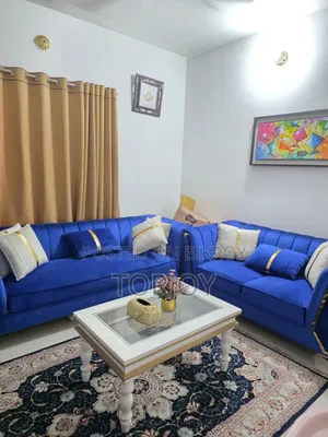 Velvet Premium Sofa Set With Tea Table