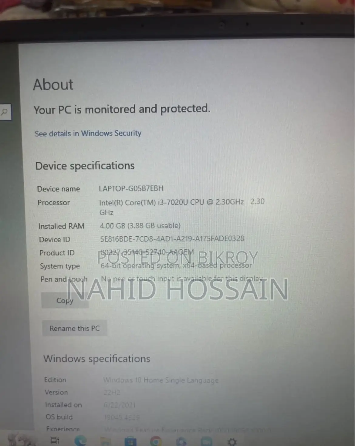 ল্যাপটপ Asus Vivobook 14 ৪জিবি ইন্টেল কোর i3 এইচডিডি 1টি