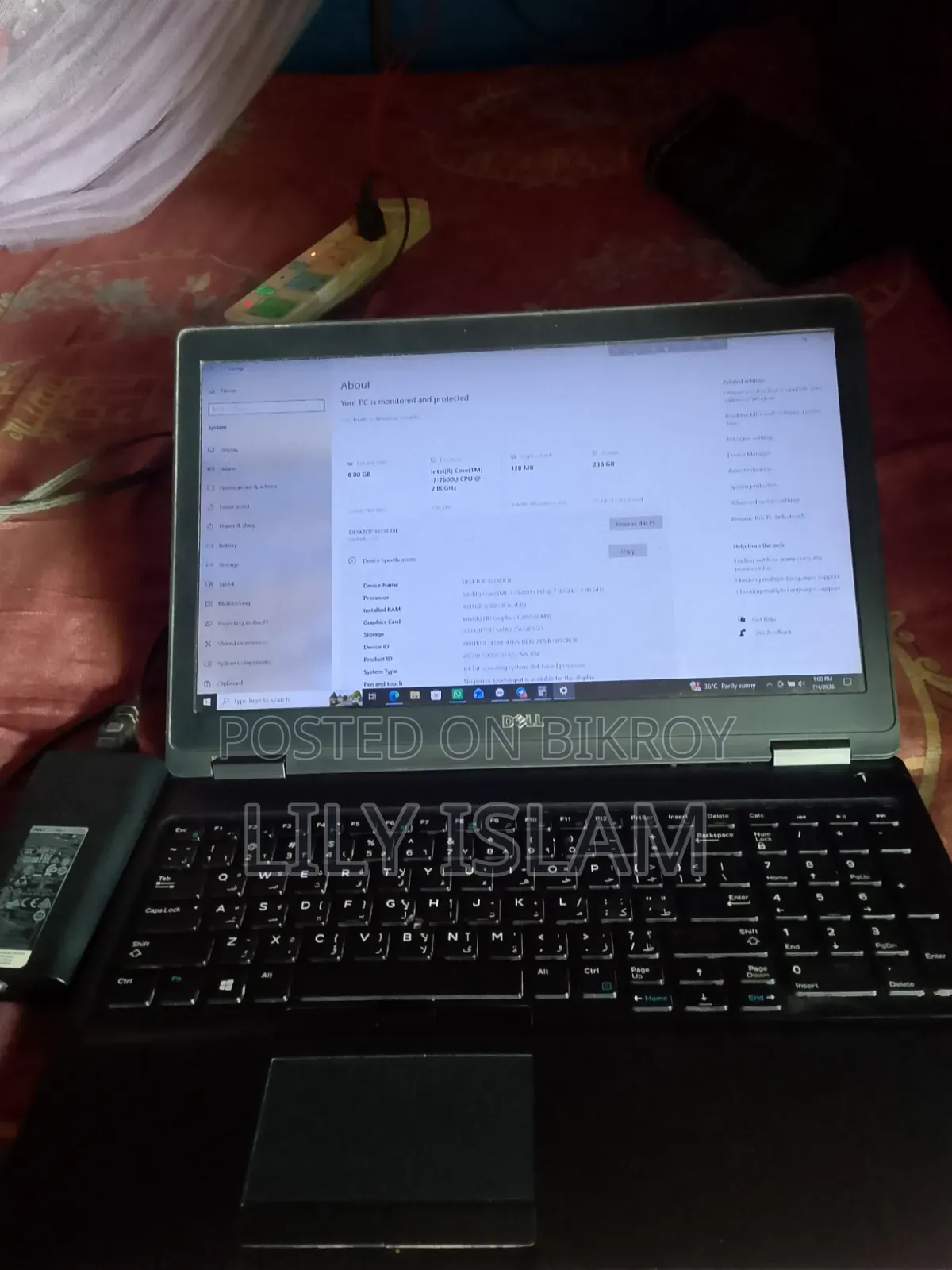 Laptop Dell Latitude 5580 8GB Intel Core I7 SSD 256GB