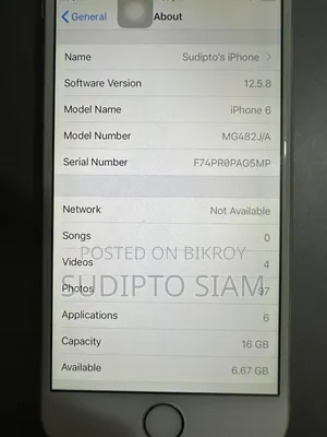 অ্যাপল আইফোন ৬ ১৬ জিবি গ্রে