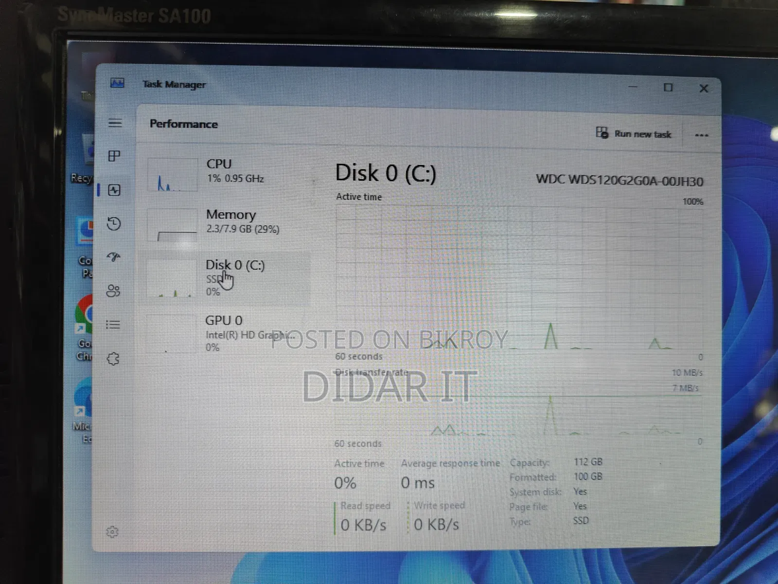 Desktop Computer Gigabyte 8GB Intel Core I5 SSD 128GB