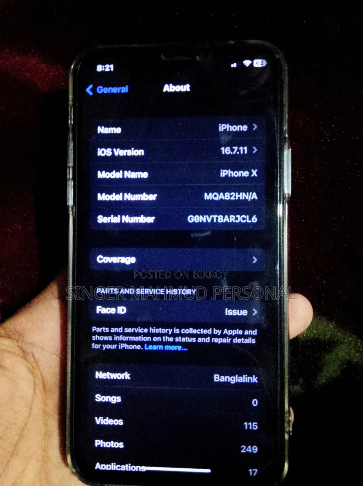 Apple iPhone X 256 GB White