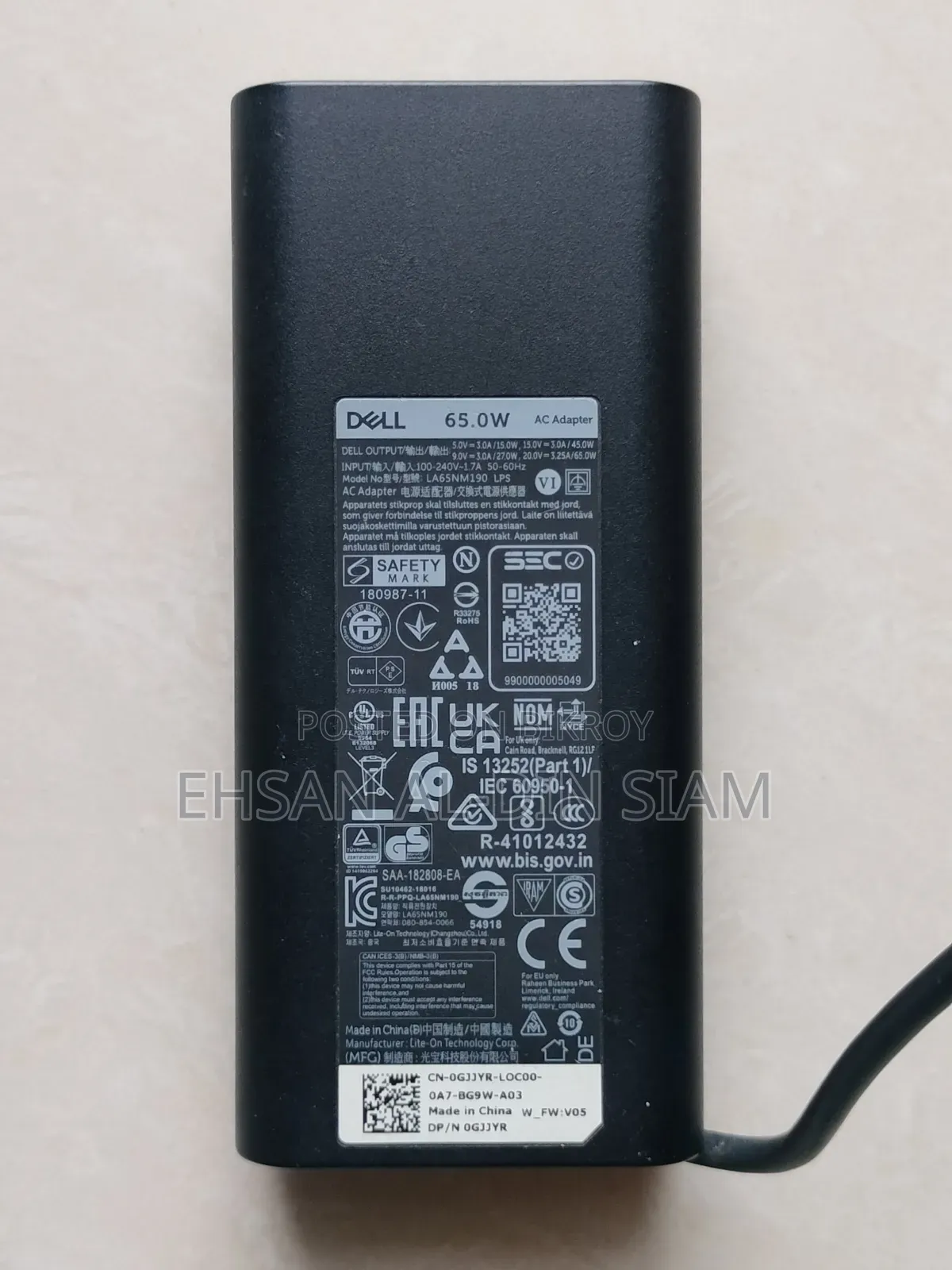 Dell Latitude Series 65w Type C Laptop Charger
