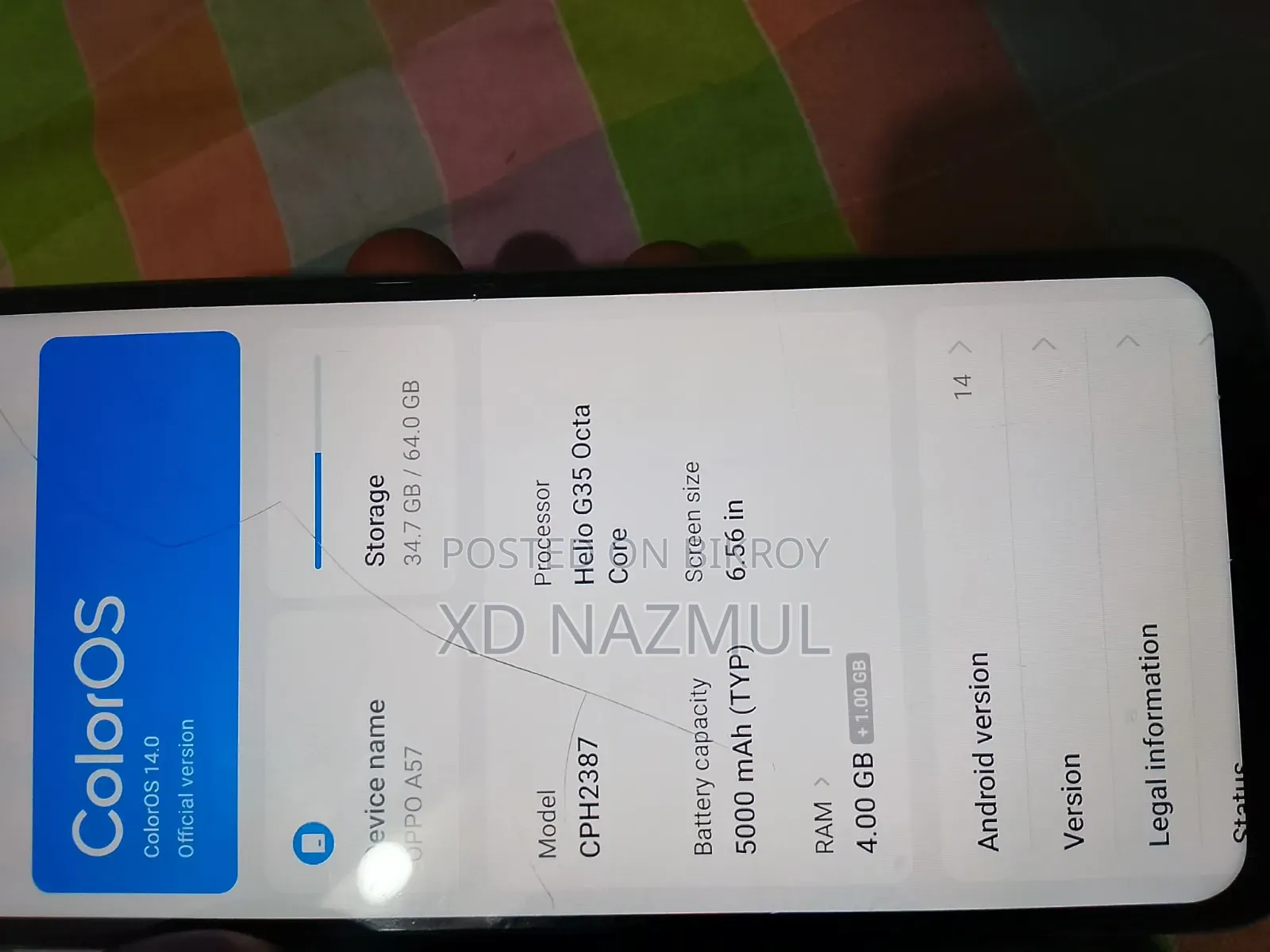 New Oppo A57 64 GB Orange