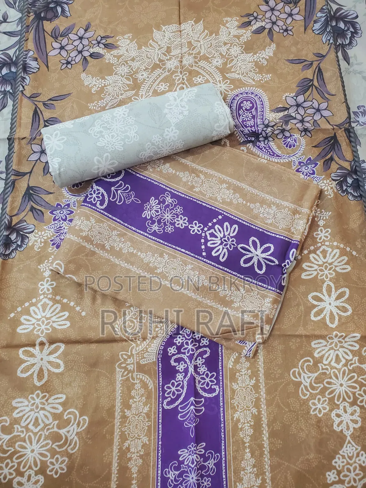 Stylish Three-Piece Batik Cotton Suit for Summer Comfort
