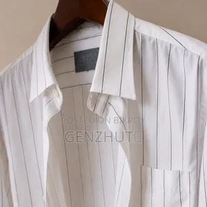Premium White Striped Formal Shirt - "2001 Couture" Edition