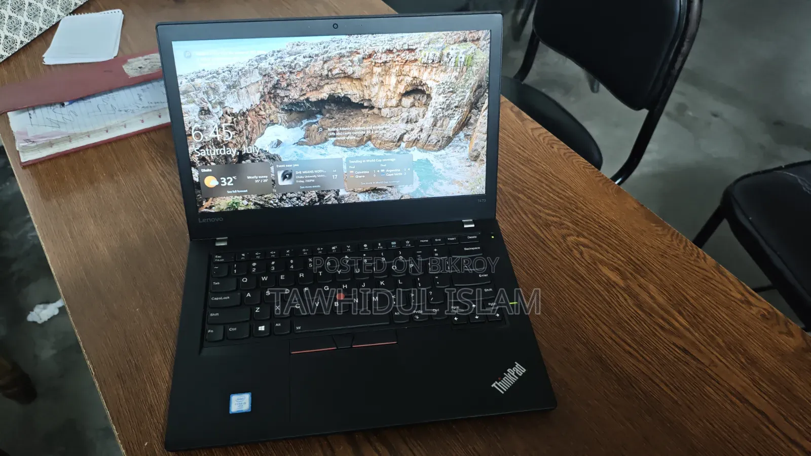 Laptop Lenovo ThinkPad T470 8GB Intel Core I5 HDD+SSD 256GB