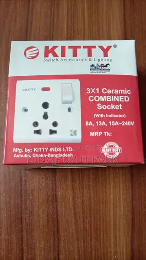 Kitty 3x1 Ceramic Combined Multi-Functional Socket