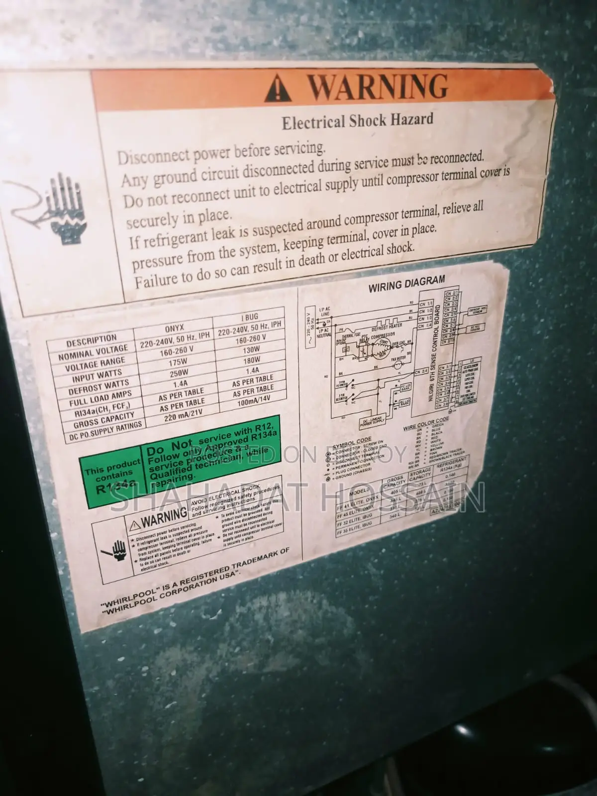 Whirlpool Professional Refrigerator (Used) – Very Good Condition