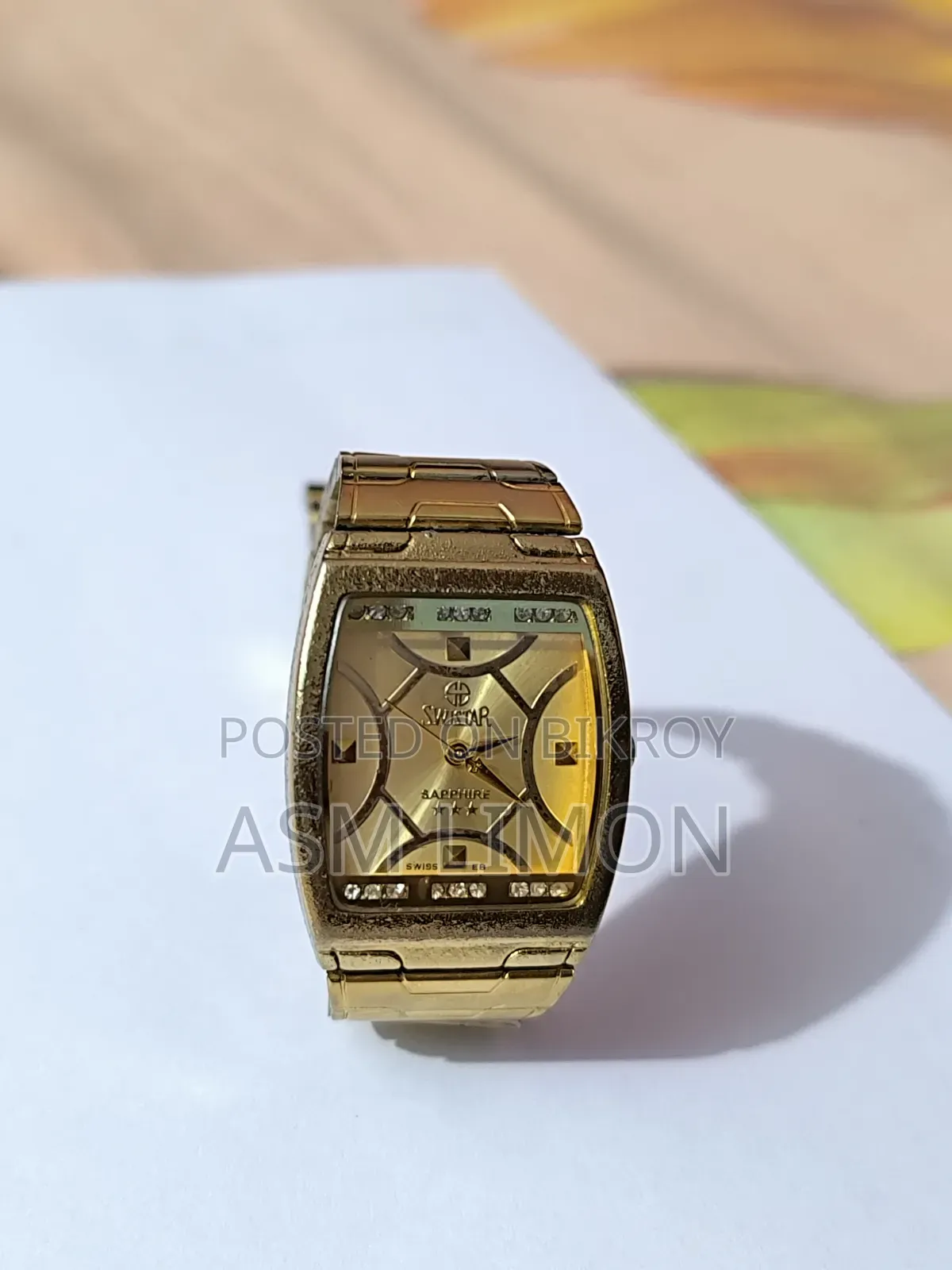 Swistar Watch (Gold Watch) Electro Gold Plated