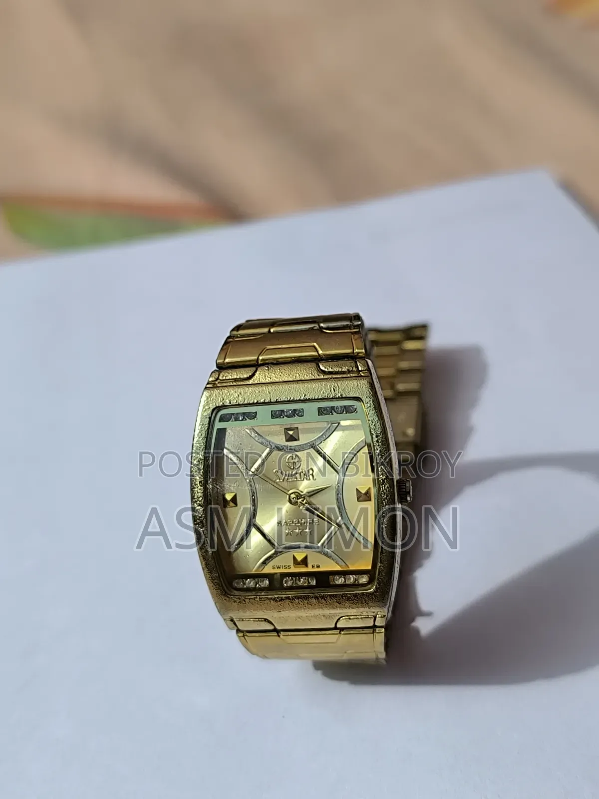 Swistar Watch (Gold Watch) Electro Gold Plated
