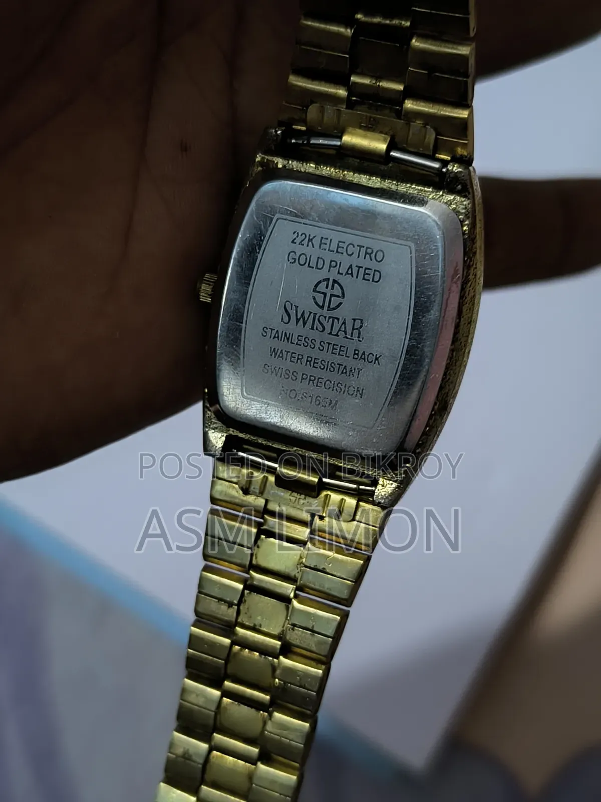 Swistar Watch (Gold Watch) Electro Gold Plated